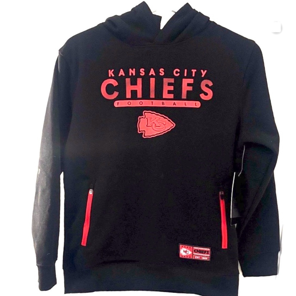 NFL Kids Black and Red Kansas City Chiefs Hoodie